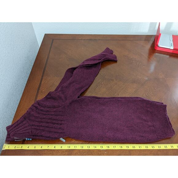 Karen‎ Scott Sweater XS Red Quarter Zip Mock Neck Long Sleeves Ribbed Hem Staple - Picture 7 of 9